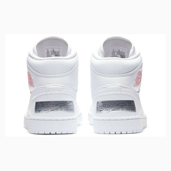 Nike Mid Cut Euro Tour Basketbol Ayakkabısı Air Jordan 1 Erkek Beyaz | JD-940KI