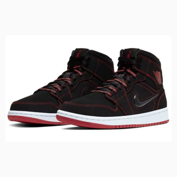 Nike Mid Cut Fearless – Gym Basketbol Ayakkabısı Air Jordan 1 Erkek Siyah Kırmızı | JD-152CD