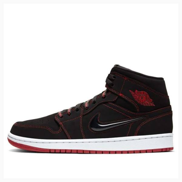 Nike Mid Cut Fearless – Gym Basketbol Ayakkabısı Air Jordan 1 Erkek Siyah Kırmızı | JD-152CD