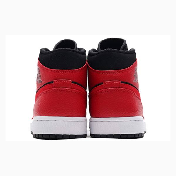 Nike Mid Cut Gym Red Basketbol Ayakkabısı Air Jordan 1 Erkek Kırmızı Siyah | JD-905PK