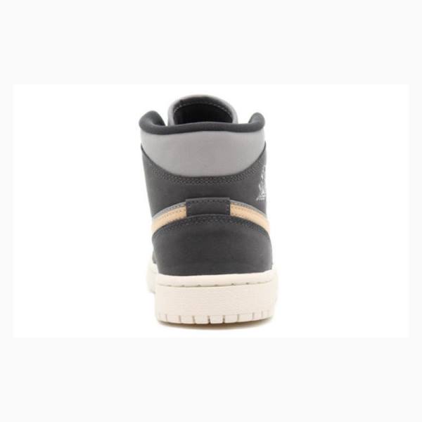 Nike Mid Cut Iron Onyx Basketbol Ayakkabısı Air Jordan 1 Kadın Gri | JD-712XT