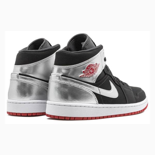 Nike Mid Cut Johnny Kilroy Basketbol Ayakkabısı Air Jordan 1 Erkek Siyah Gümüş | JD-074GJ