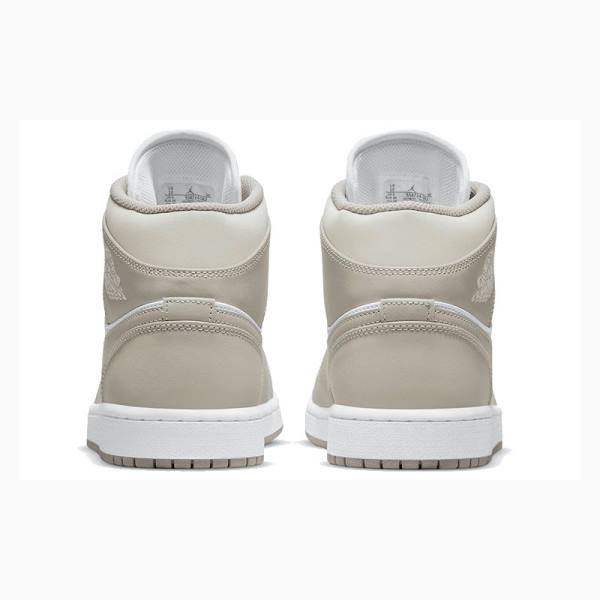 Nike Mid Cut Linen Basketbol Ayakkabısı Air Jordan 1 Erkek Beyaz Kahverengi | JD-597DQ