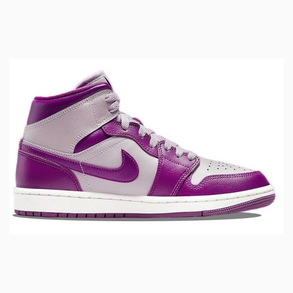 Nike Mid Cut Magenta Basketbol Ayakkabısı Air Jordan 1 Kadın Mor | JD-086UY