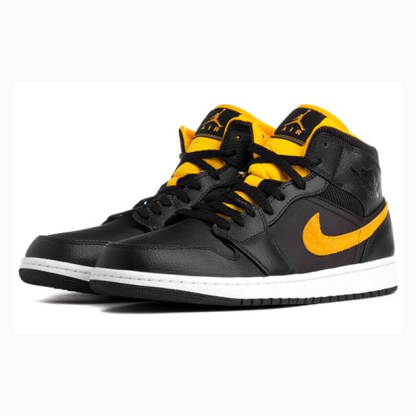 Nike Mid Cut SE Basketbol Ayakkabısı Air Jordan 1 Erkek Siyah Altın | JD-150DU