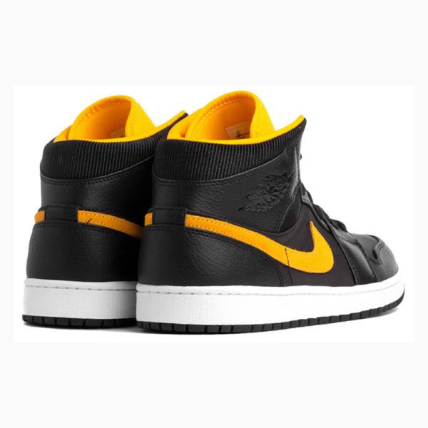 Nike Mid Cut SE Basketbol Ayakkabısı Air Jordan 1 Erkek Siyah Altın | JD-150DU