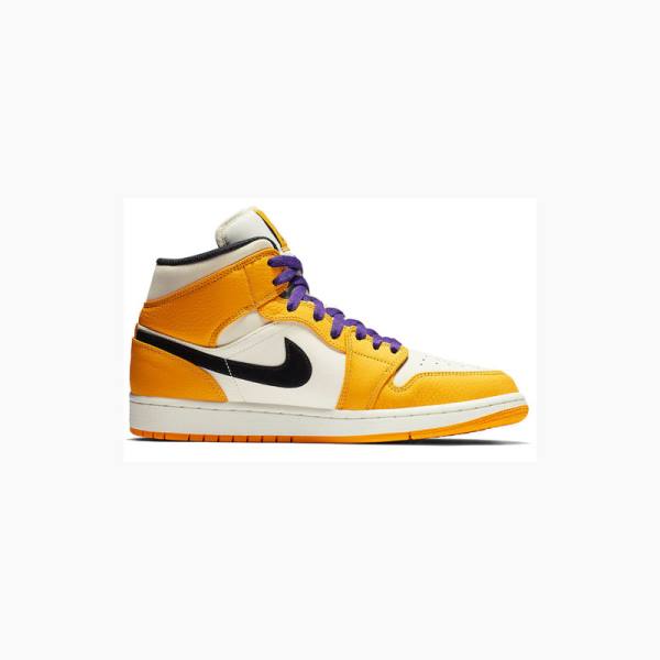 Nike Mid Cut SE Basketbol Ayakkabısı Air Jordan 1 Erkek Altın | JD-468GI