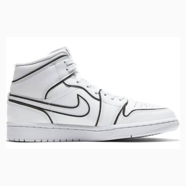 Nike Mid Cut SE Basketbol Ayakkabısı Air Jordan 1 Kadın Beyaz | JD-834OH