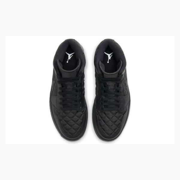 Nike Mid Cut SE 'Black Quilted' Basketbol Ayakkabısı Air Jordan 1 Kadın Siyah | JD-302CT