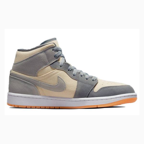 Nike Mid Cut SE Coconut Milk Basketbol Ayakkabısı Air Jordan 1 Erkek Beyaz Mavi | JD-653RD