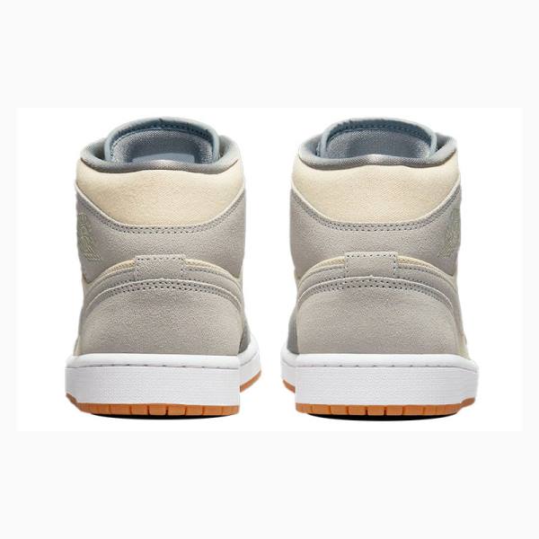 Nike Mid Cut SE Coconut Milk Basketbol Ayakkabısı Air Jordan 1 Erkek Beyaz Mavi | JD-653RD