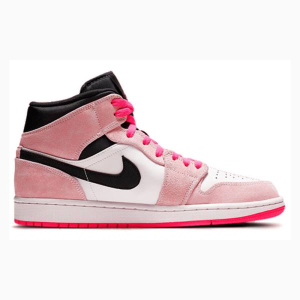 Nike Mid Cut SE Crimson Tint Hyper Basketbol Ayakkabısı Air Jordan 1 Erkek Pembe | JD-301UX