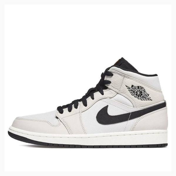 Nike Mid Cut SE Light Bone Basketbol Ayakkabısı Air Jordan 1 Erkek Gri Beyaz | JD-493BX