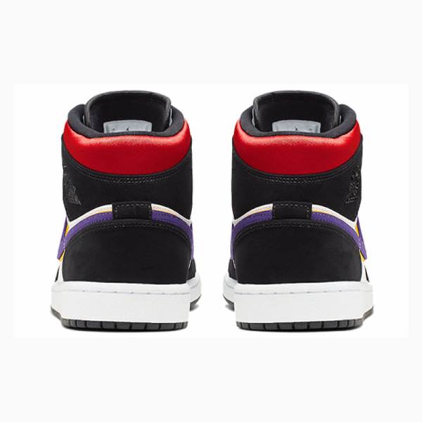 Nike Mid Cut SE Rivals Basketbol Ayakkabısı Air Jordan 1 Erkek Siyah Mor Mavi | JD-615YW