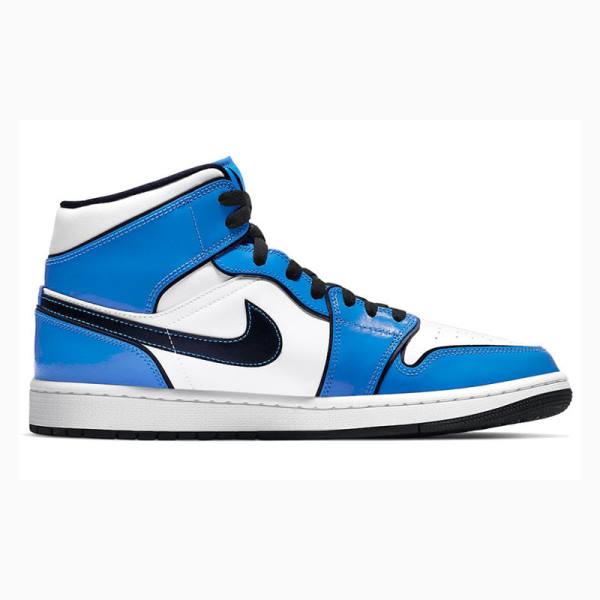 Nike Mid Cut SE Signal Basketbol Ayakkabısı Air Jordan 1 Erkek Mavi | JD-043GF