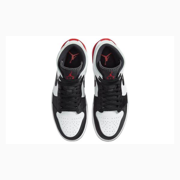 Nike Mid Cut SE Union Burunlu Basketbol Ayakkabısı Air Jordan 1 Erkek Kırmızı Siyah | JD-317AK