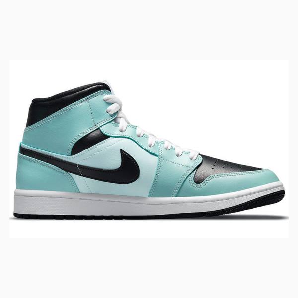 Nike Mid Cut Teal Tint Basketbol Ayakkabısı Air Jordan 1 Kadın Mavi Siyah | JD-281VW