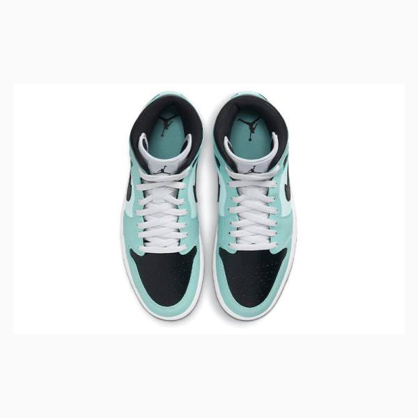 Nike Mid Cut Teal Tint Basketbol Ayakkabısı Air Jordan 1 Kadın Mavi Siyah | JD-281VW