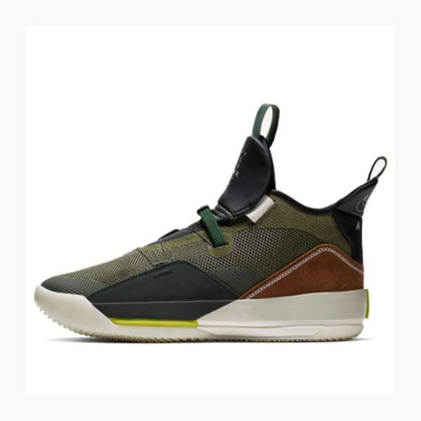 Nike NRG x Travis Scott Army Basketbol Ayakkabısı Air Jordan 33 Erkek Zeytin Yeşili | JD-458ZB