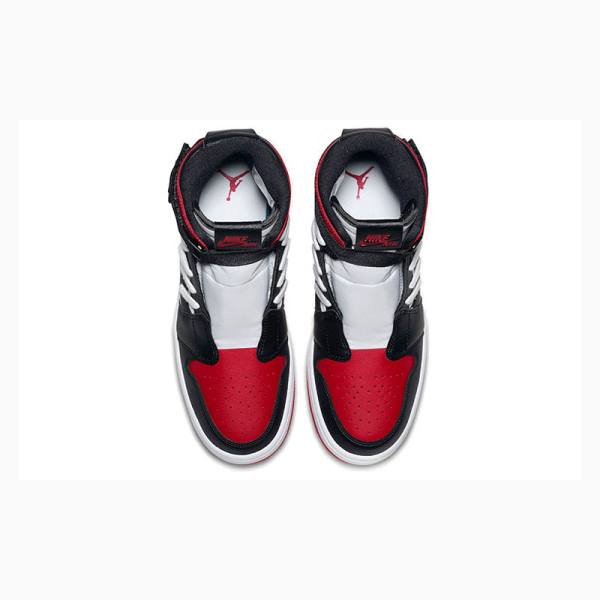 Nike Nova XX Bred Burunlu Basketbol Ayakkabısı Air Jordan 1 Kadın Beyaz Siyah Kırmızı | JD-604AQ