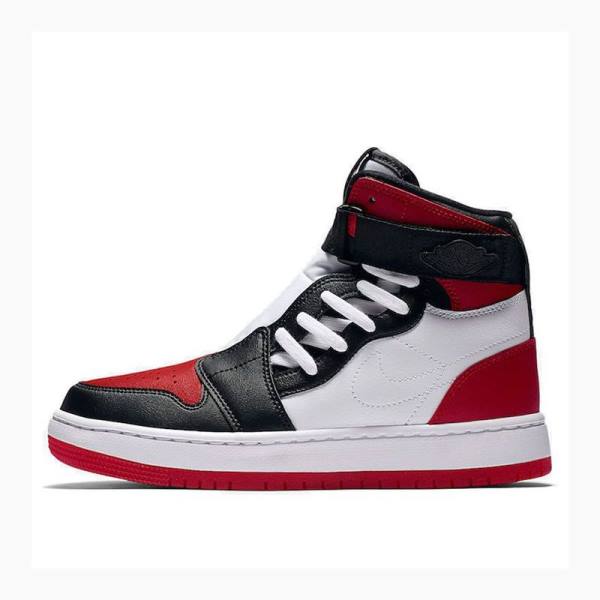 Nike Nova XX Bred Burunlu Basketbol Ayakkabısı Air Jordan 1 Kadın Beyaz Siyah Kırmızı | JD-604AQ