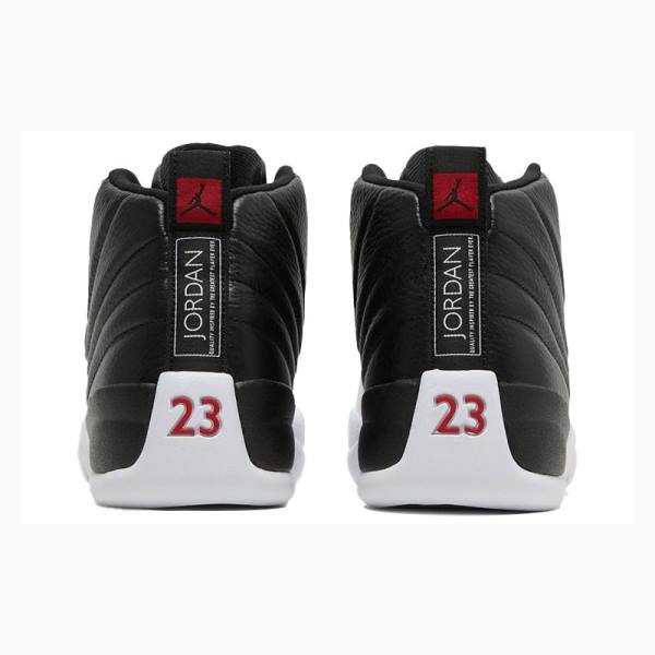 Nike Playoffs Basketbol Ayakkabısı Air Jordan 12 Erkek Siyah Beyaz | JD-351BI