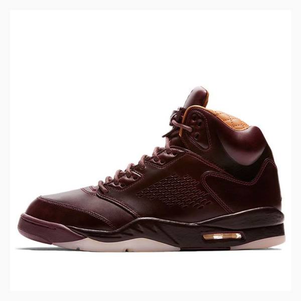 Nike Premium Bordeaux Basketbol Ayakkabısı Air Jordan 5 Erkek Kırmızı | JD-703AN