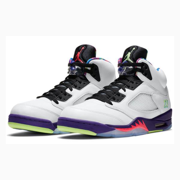 Nike Retro Alternate Bel-Air Basketbol Ayakkabısı Air Jordan 5 Erkek Beyaz Mor | JD-679LF