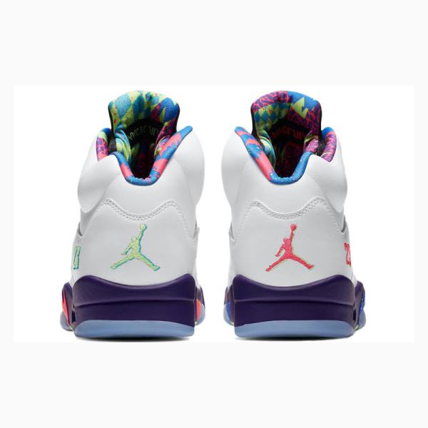 Nike Retro Alternate Bel-Air Basketbol Ayakkabısı Air Jordan 5 Erkek Beyaz Mor | JD-679LF