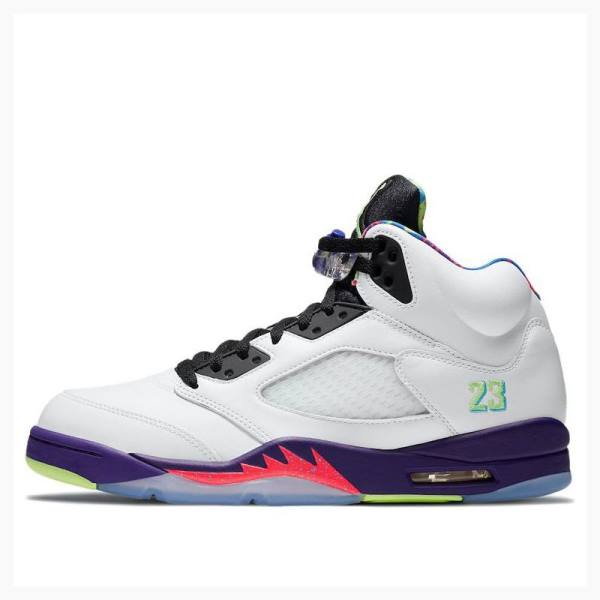 Nike Retro Alternate Bel-Air Basketbol Ayakkabısı Air Jordan 5 Erkek Beyaz Mor | JD-679LF