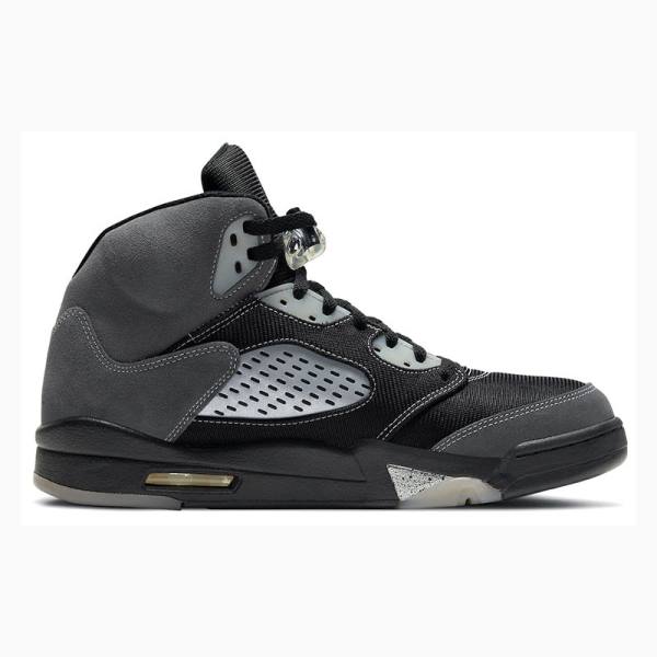 Nike Retro Anthracite Basketbol Ayakkabısı Air Jordan 5 Erkek Siyah Gri | JD-736PB