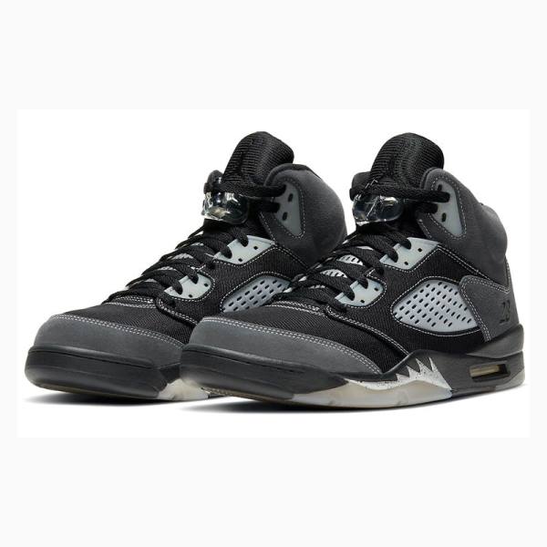 Nike Retro Anthracite Basketbol Ayakkabısı Air Jordan 5 Erkek Siyah Gri | JD-736PB