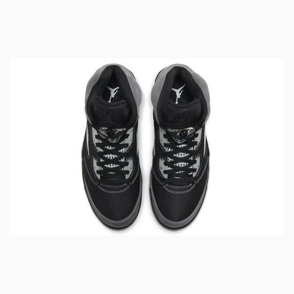 Nike Retro Anthracite Basketbol Ayakkabısı Air Jordan 5 Erkek Siyah Gri | JD-736PB