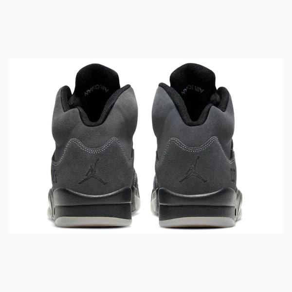 Nike Retro Anthracite Basketbol Ayakkabısı Air Jordan 5 Erkek Siyah Gri | JD-736PB