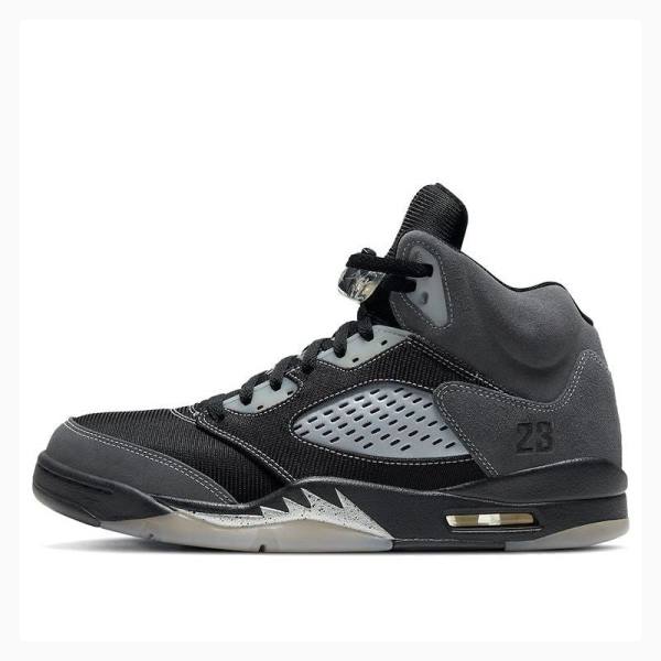 Nike Retro Anthracite Basketbol Ayakkabısı Air Jordan 5 Erkek Siyah Gri | JD-736PB