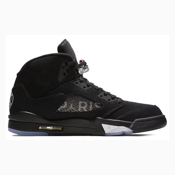 Nike Retro BCFC PSG Paris Saint-Germain Basketbol Ayakkabısı Air Jordan 5 Erkek Siyah | JD-984IW