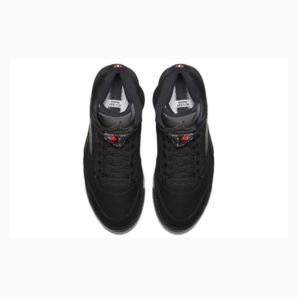 Nike Retro BCFC PSG Paris Saint-Germain Basketbol Ayakkabısı Air Jordan 5 Erkek Siyah | JD-984IW