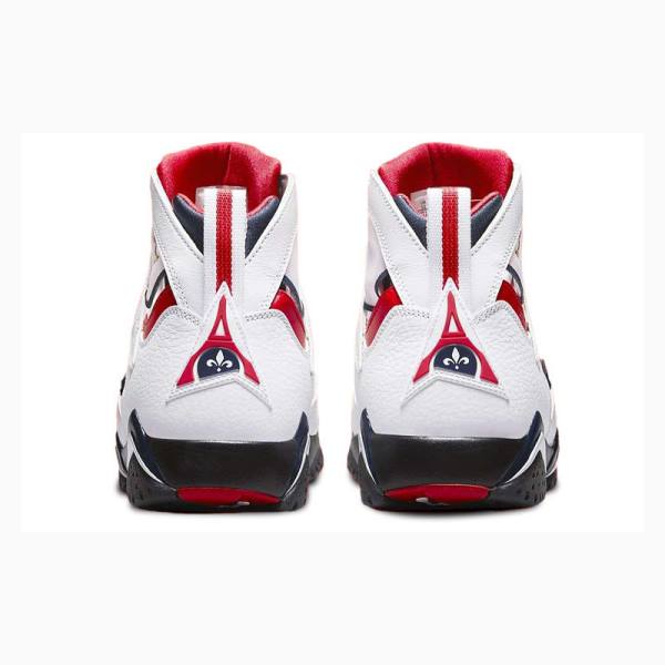 Nike Retro BCFC Paris Saint-Germain Basketbol Ayakkabısı Air Jordan 7 Erkek Beyaz Kırmızı | JD-548SQ