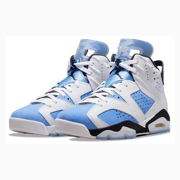 Nike Retro Basketbol Ayakkabısı Air Jordan 6 Erkek Beyaz Mavi | JD-276SU