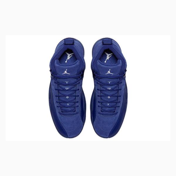 Nike Retro Basketbol Ayakkabısı Air Jordan 12 Erkek Koyu Mavi | JD-301IN