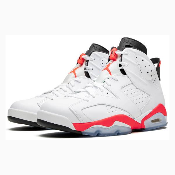 Nike Retro Basketbol Ayakkabısı Air Jordan 6 Erkek Beyaz Kırmızı | JD-425QM