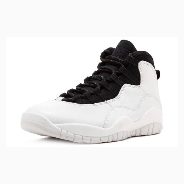 Nike Retro Basketbol Ayakkabısı Air Jordan 10 Erkek Beyaz Siyah | JD-783VF