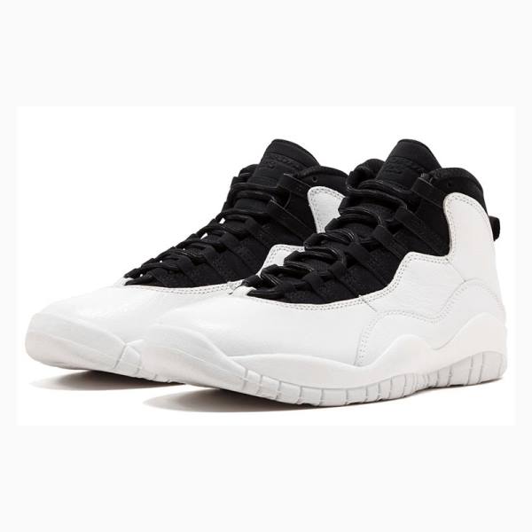 Nike Retro Basketbol Ayakkabısı Air Jordan 10 Erkek Beyaz Siyah | JD-783VF