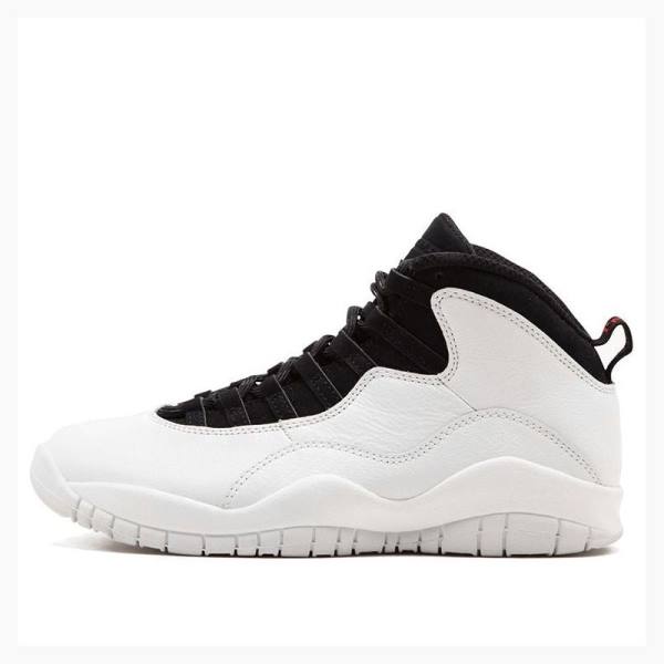 Nike Retro Basketbol Ayakkabısı Air Jordan 10 Erkek Beyaz Siyah | JD-783VF