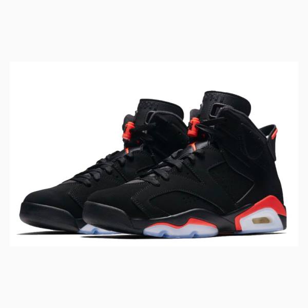 Nike Retro Black Infrared Basketbol Ayakkabısı Air Jordan 6 Erkek Siyah Kırmızı | JD-017WX