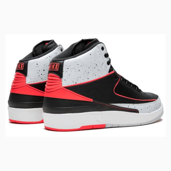 Nike Retro Black Infrared Basketbol Ayakkabısı Air Jordan 2 Erkek Beyaz Siyah Kırmızı | JD-362VJ