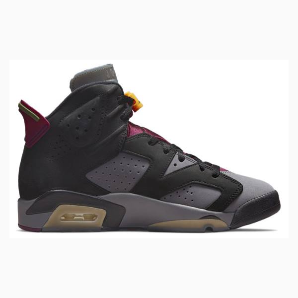 Nike Retro Bordeaux Basketbol Ayakkabısı Air Jordan 6 Erkek Siyah Mor | JD-506KJ