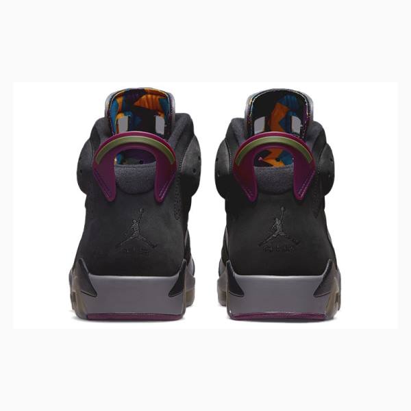 Nike Retro Bordeaux Basketbol Ayakkabısı Air Jordan 6 Erkek Siyah Mor | JD-506KJ