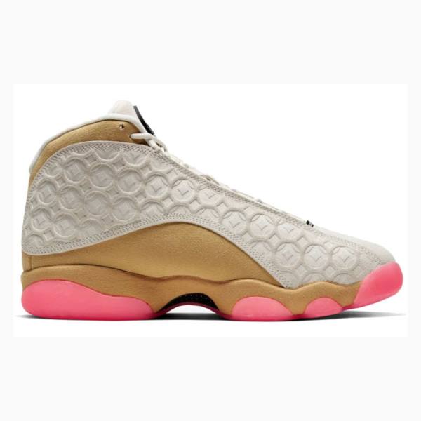 Nike Retro CNY Chinese New Year Basketbol Ayakkabısı Air Jordan 13 Erkek Pembe Gri Kahverengi | JD-607PX