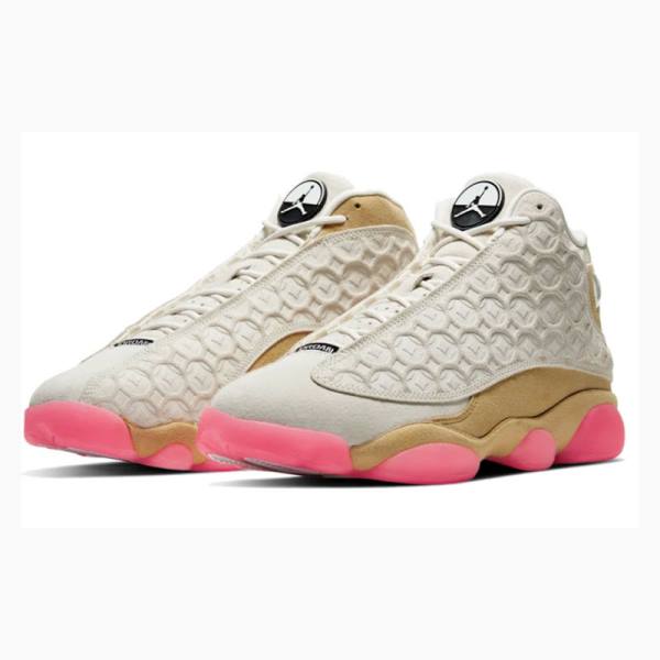 Nike Retro CNY Chinese New Year Basketbol Ayakkabısı Air Jordan 13 Erkek Pembe Gri Kahverengi | JD-607PX